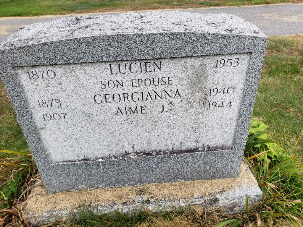 Legros, Lucien fils stèle 1