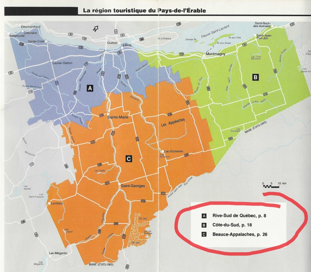 Pays de l'Érable - carte