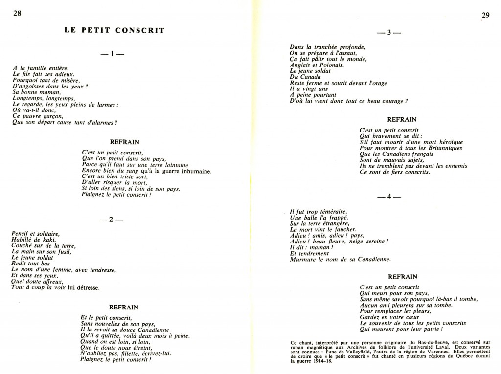 Petit conscrit-Provencher