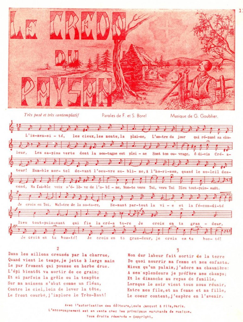 Credp du paysan-Bonne chason-réduit