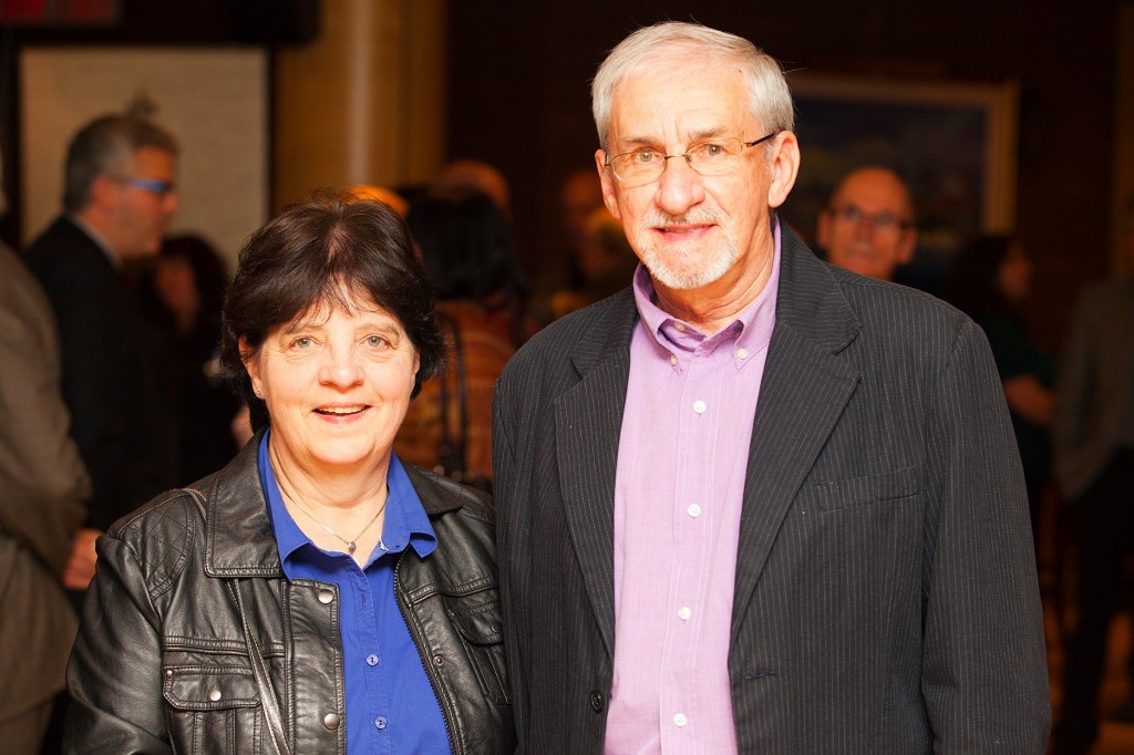 Michel L'hébreux et son épouse lors du 25e anniversaire des éditions du Septentrion.